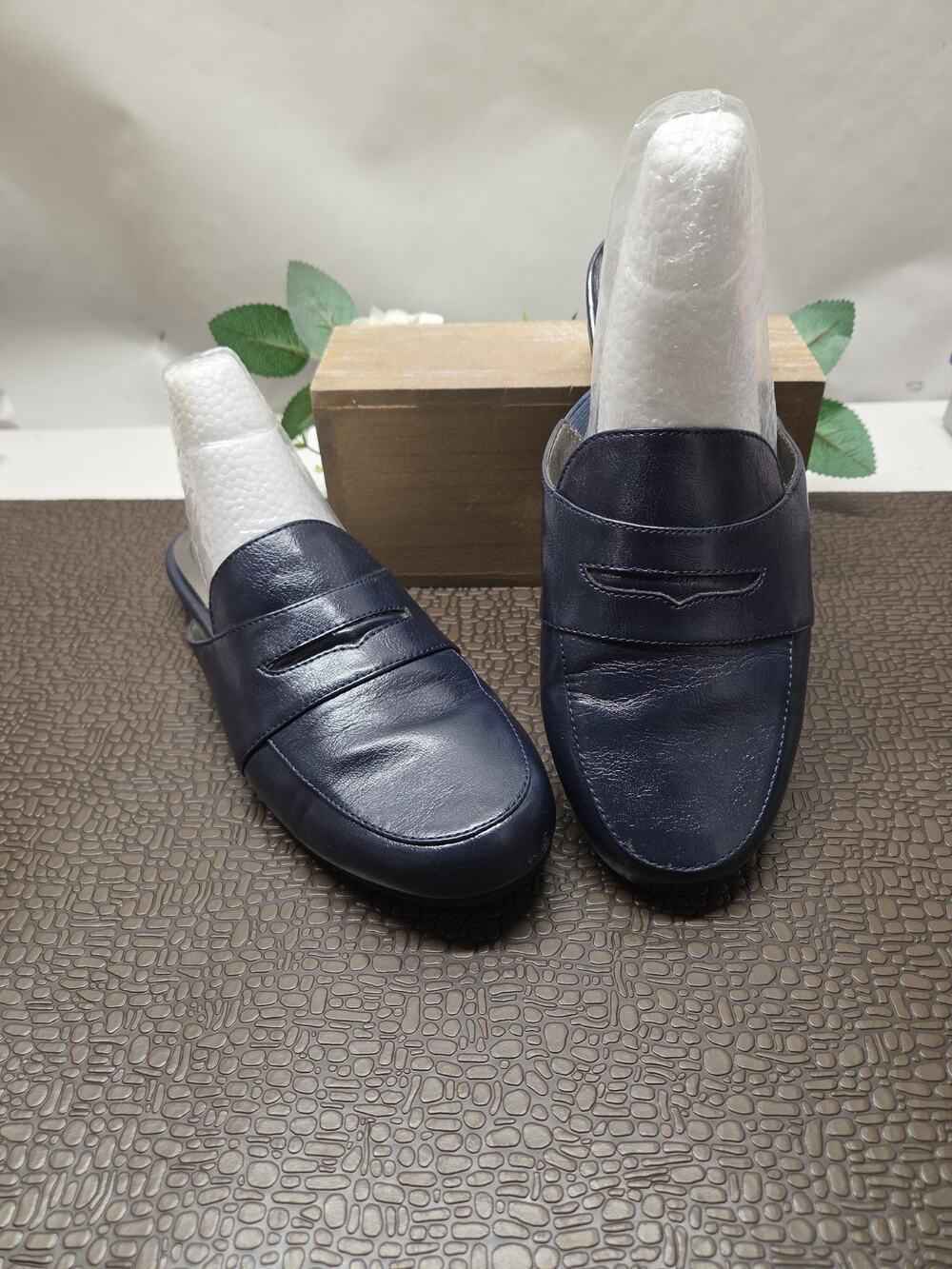 Life Stride Soft System Blue Slip On Loafers Women's Size 7.5
